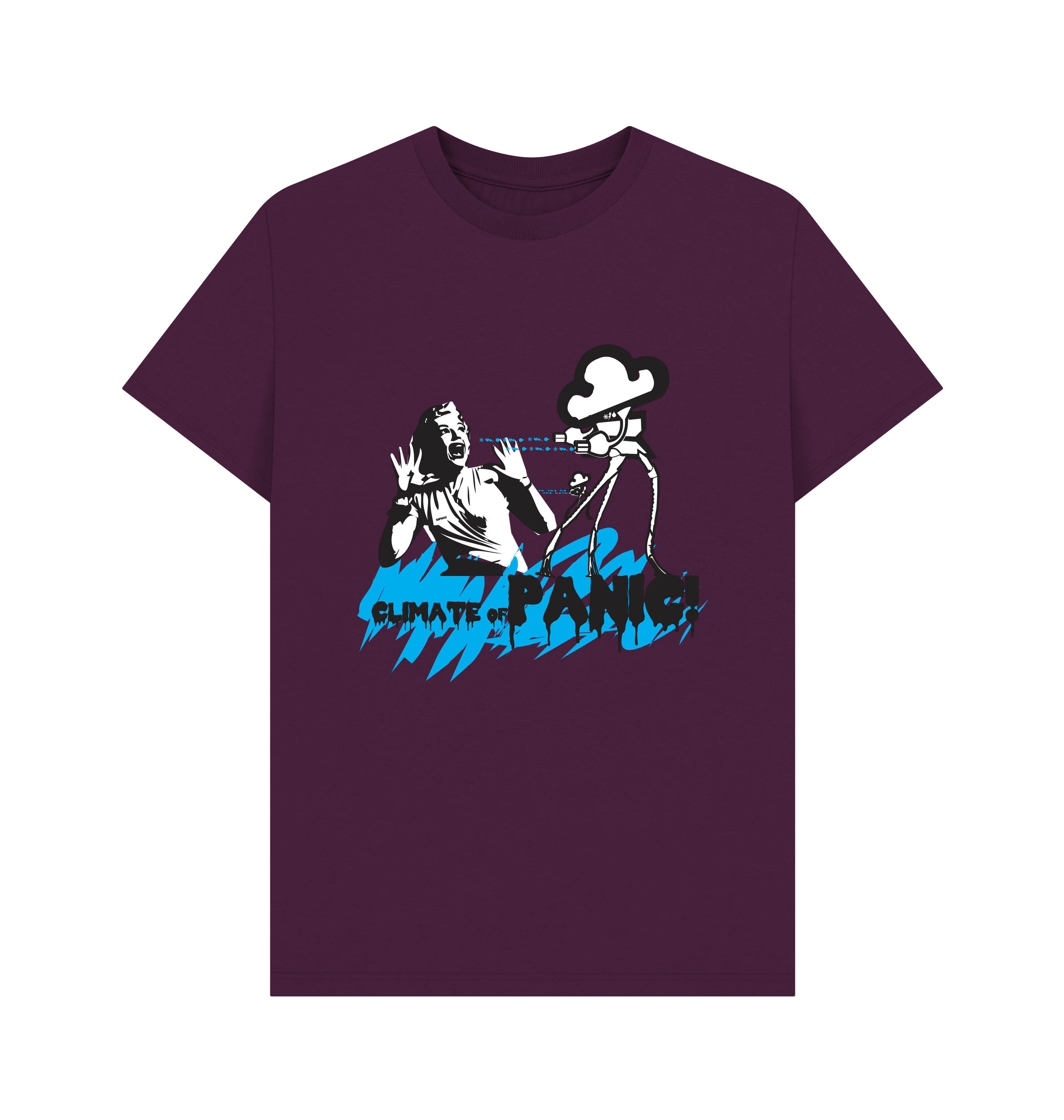 Purple Printed T-shirt Front