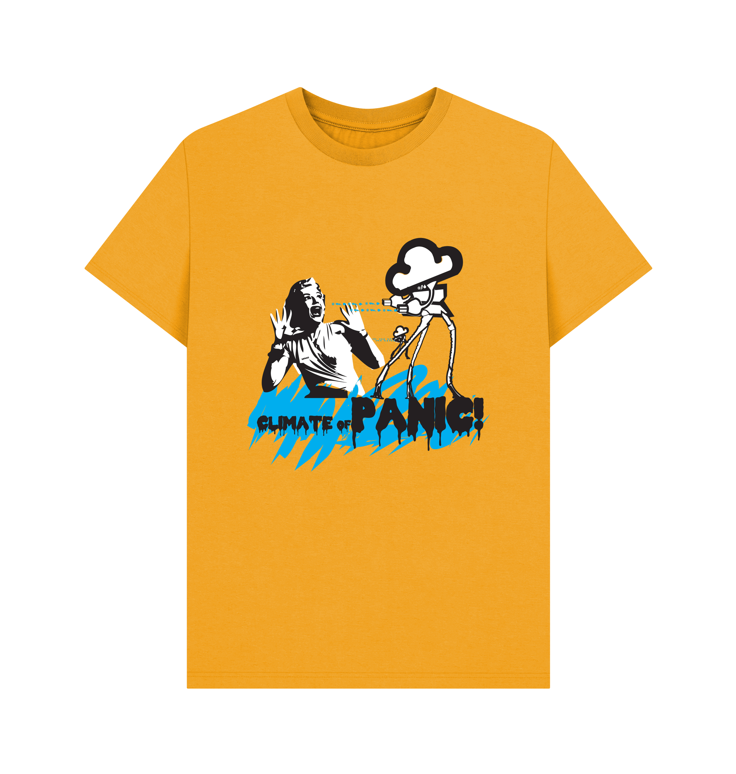 Mustard Printed T-shirt Front